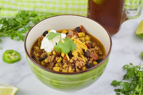 Corn And Black Bean Turkey Chili Stef S Eats And Sweets