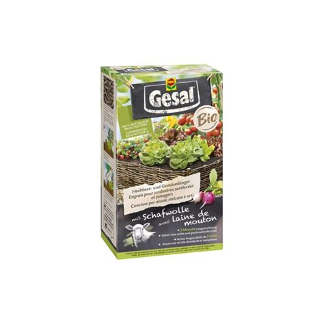 Gesal BIO Engrais pour jardinières surélevées et potagers Pépinières