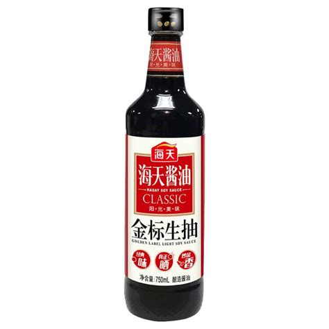 海天 酱油 金标生抽750ml 加量装（500ml 250ml）烹饪凉拌 中华老字号【图片 价格 品牌 评论】 京东