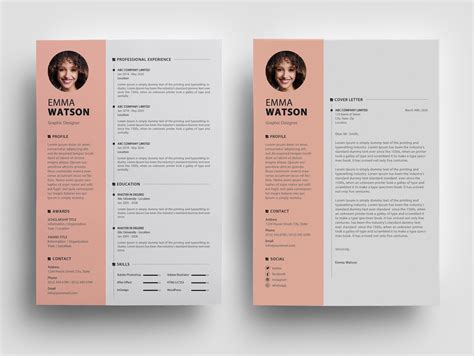 Resume Template PSD