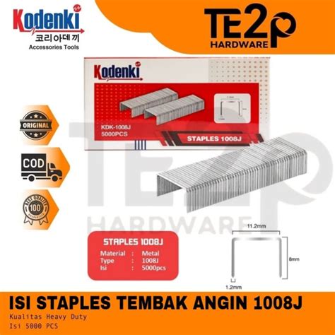 Jual Isi Paku Tembak Staples 1008J Angin Air Nailer Refill Stapler