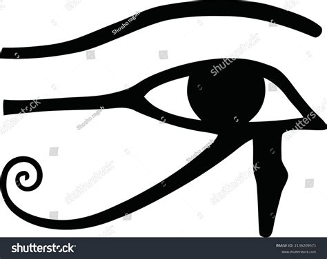 Ancient Egypt Eye Horus Black Eps Stock Vector Royalty Free