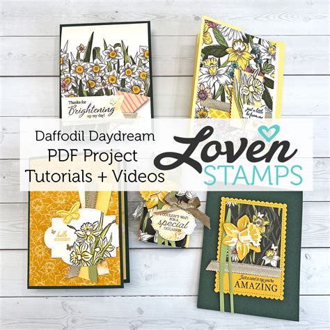 Stampin Up Daffodil Daydream Card Tutorials Pdf Only Etsy