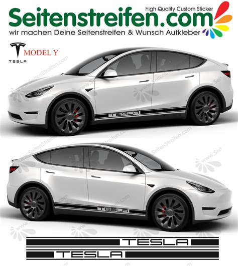 TESLA Model Y Side Stripes Graphics Decals Sticker Kit