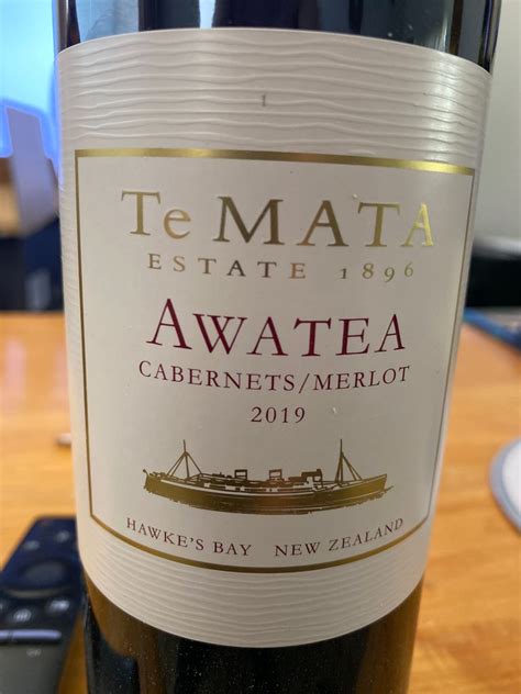 Te Mata Estate Cabernets Merlot Awatea New Zealand North