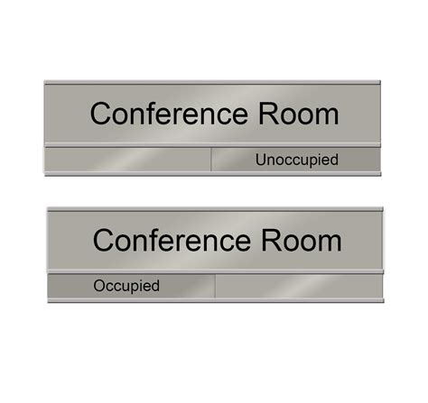 Silver Slider Sign for Conference Rooms - Nap Nameplates