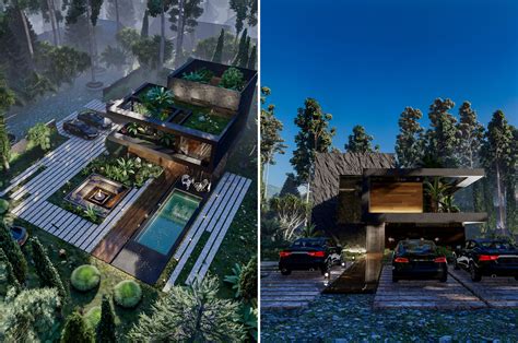 This Modern Eco Home Features A Garden Roof And Integrates The