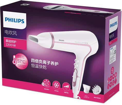 Philips Фен для волос HP8235/00 ThermoProtect Ionic 2200 Вт, скоростей ...