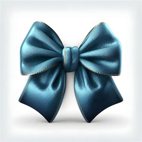 Premium Photo Blue Bow Isolated On White Background