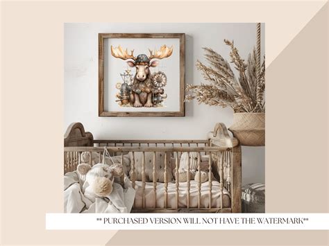 Steampunk Woodland Babies Clipart Woodland Animals Watercolor Clipart