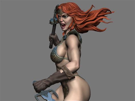 Red Sonja 3D Model 3D Printable CGTrader