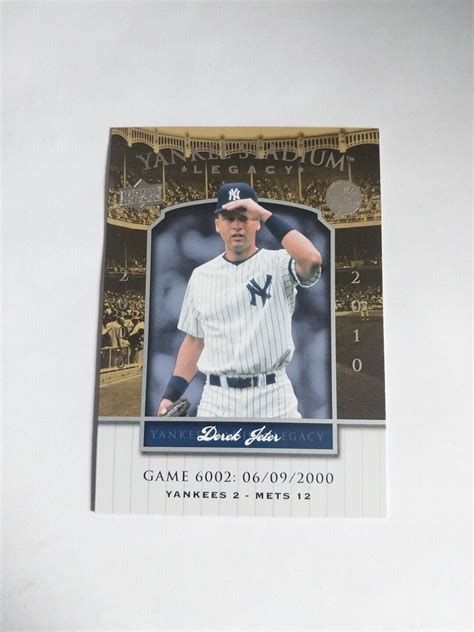 Upper Deck Yankee Stadium Legacy Ysl Derek Jeter Ebay