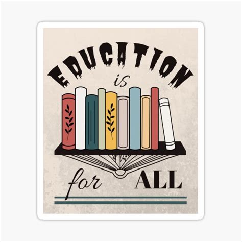 "Education is for all motivational quotes/ Education design" Sticker ...