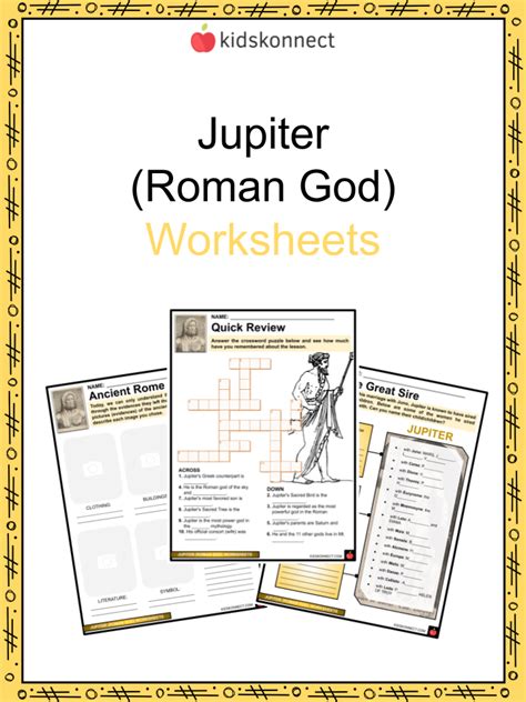 Roman God Jupiter Facts Worksheets Mythology Symbolism Powers