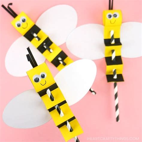 Bee Puppet With Printable Template Fun And Easy Summer Craft For Kids