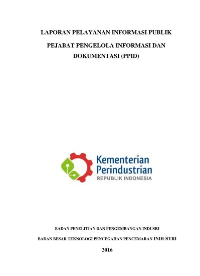 LAPORAN PELAYANAN INFORMASI PUBLIK PEJABAT PENGELOLA INFORMASI DAN