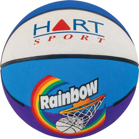 Hart Rainbow Bright Coloured Basketball Indoor Rubber Rubber
