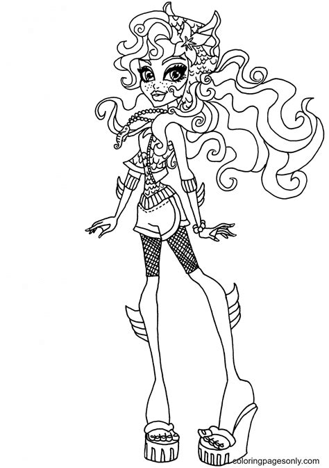 Dibujo De Monster High Lagoona Azul Para Colorear Dibujos Para Colorear Imprimir Gratis