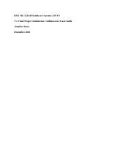 HSE 210 7 1 Final Project Submission Collaborative Care Guide Docx