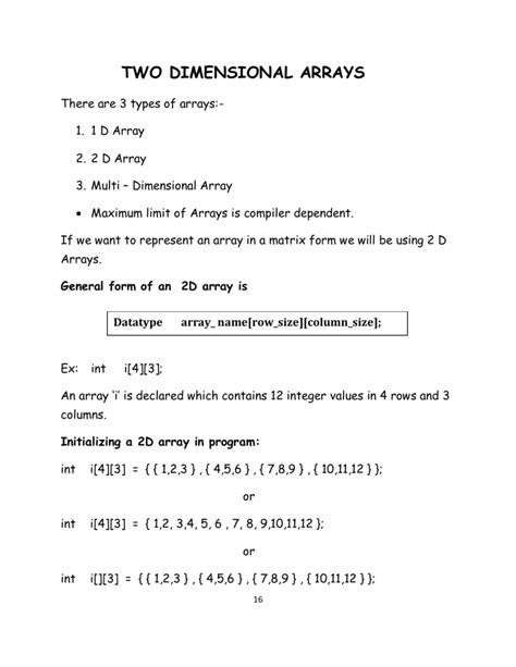 Two Dimensional Arrays in C