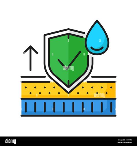 Waterproof Shield And Drop Outline Icon Vector Water Resistant Sign