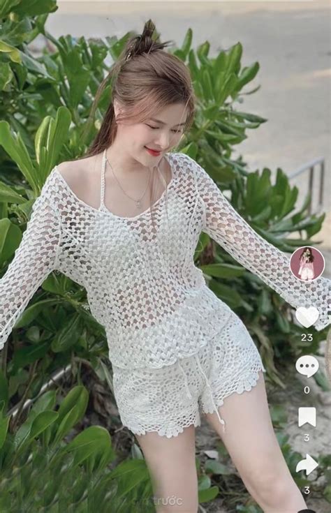 HH18 set bikini ren đi biển 3 món bra sóng quần ren hoa to choàng