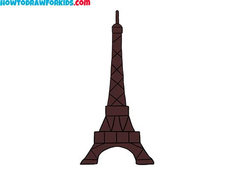 How to Draw the Eiffel Tower - Easy Drawing Tutorial For Kids