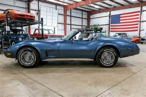 1975 Chevrolet Corvette Stingray 68723 Miles Steel Blue Convertible