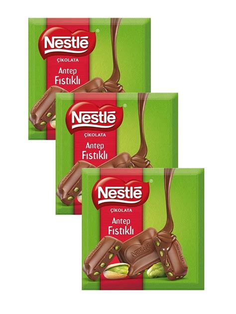 Шоколадная плитка Nestle Молочный шоколад и фисташка, 60 г х 3 шт ...