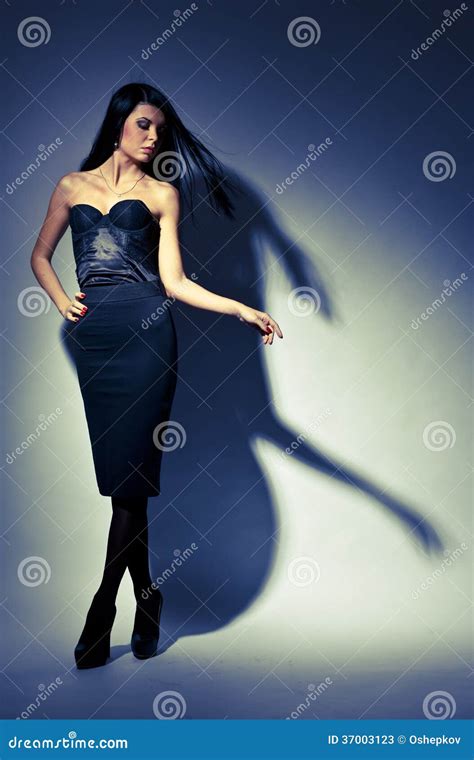 Beautiful Leggy Brunette Gir Stock Image Image Of Caucasian Hair
