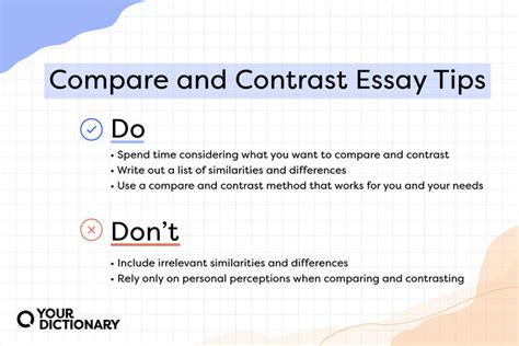 Expert Tips On How To Write A Compare And Contrast Essay Successfully