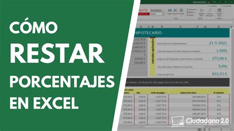 Cómo Restar En Excel