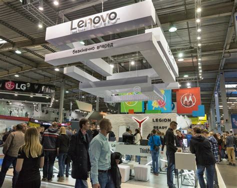 Lenovo Booth During Cee In Kiev Ukraine Editorial Photo Image