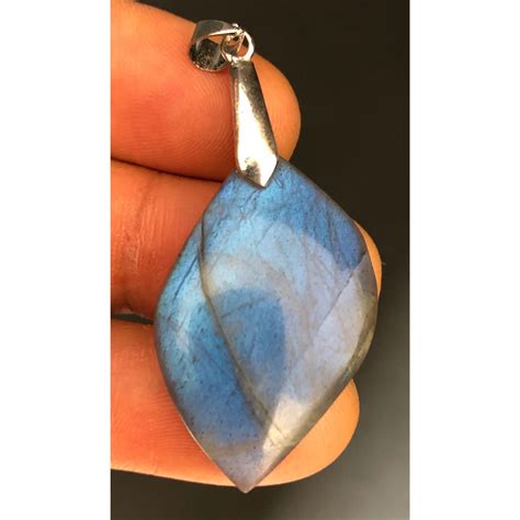 Pierre Labradorite Bleue Pendentif Gr Plita Mineral