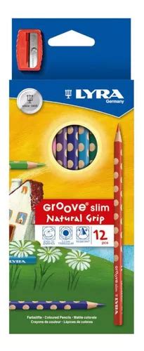 Lápis De Cor Lyra Groove Slim 12 Cores Apontador Parcelamento