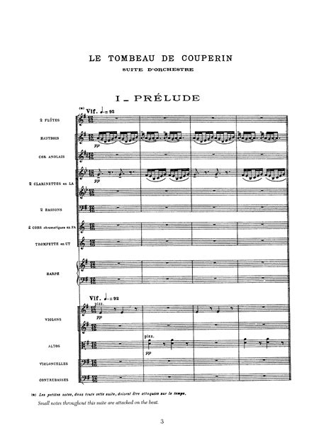 Ravel Maurice Le Tombeau De Couperin M A For Orchestra Free