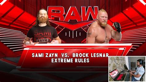 Sami Zayn Vs Brock Lesnar WWE Extreme Rules WWE 2K23 YouTube