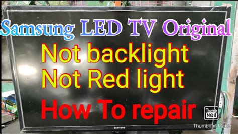 Samsung Ua32eh4003r Led Tv Not Backlight How To Fix Led Tv Not Backlight Not Red Light Youtube