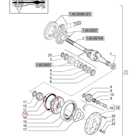 Pierścień zabezpieczający wieniec zwolnicy Case Maxxum New Holland TM