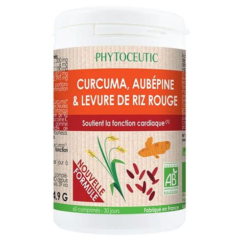 Phytoceutic Curcuma Aub Pine Et Levure De Riz Rouge Bio Comprim S