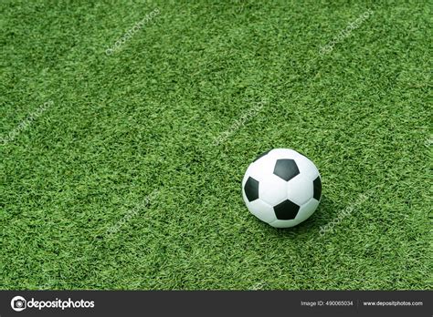 Football Field Soccer Ball Green Grass Soccer Field Background Texture