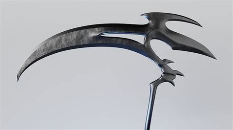 3d Model Fantasy Scythe Vr Ar Low Poly Cgtrader