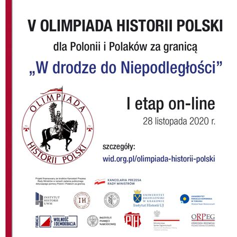 V Edycja Olimpiady Historii Polski Dla Polonii I Polak W Za Granic