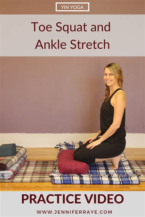 Yin Yoga Toe Squat Pose And Yin Yoga Ankle Stretch Pose With