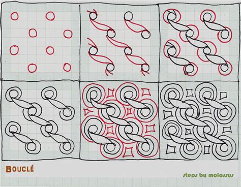 Boucl Tangle Pattern Zentangle Patterns Tangle Pattern Doodle Patterns