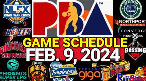 PBA Game Schedule Today February 9 2024 2023 2024 PBA Commissioner