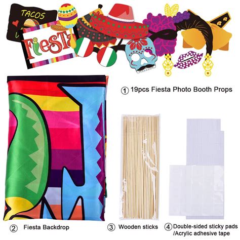 TMCCE Fiesta Theme Photography Backdrop Mexican Themed Dress Up