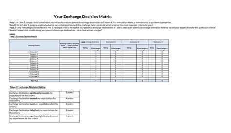 26 Professional Decision Matrix Templates Word Excel