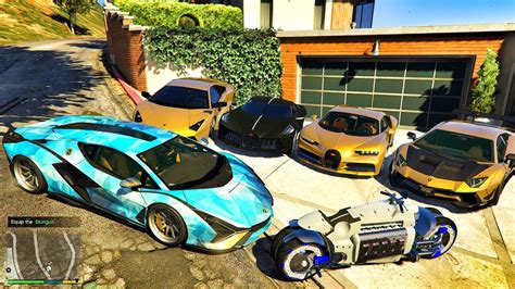 GTA 5 STEALING LUXURY LAMBORGHINI BUGATTI TOMAHAWK WITH FRANKLIN GTA