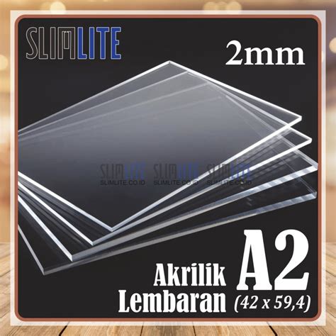 Jual Akrilik Lembaran A2 2mm Clear Slimlite Co Id